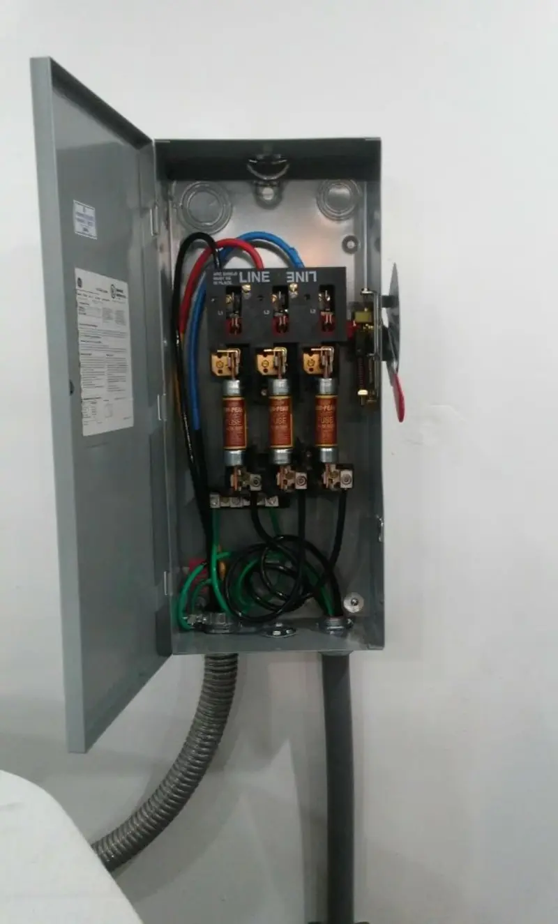 Three-phase disconnect switch installed for Electrical Wiring & Rewiring in Norton Shores